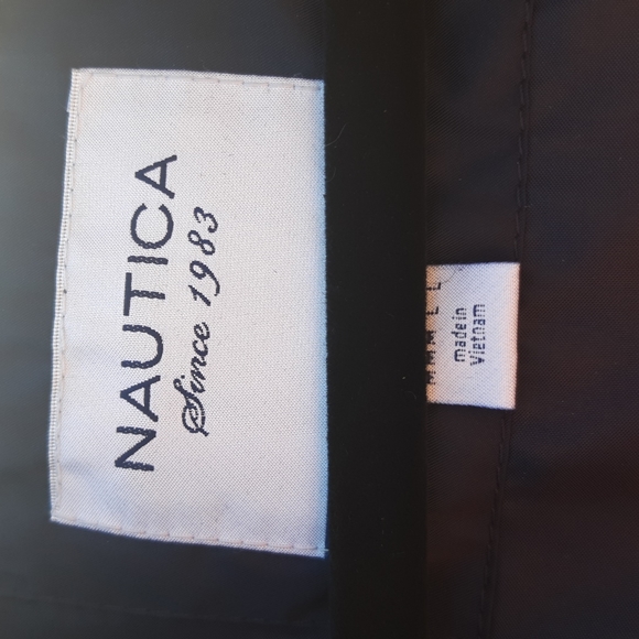 Nautica Faux Fur Trim Puffer Jacket in Navy Blue - Picture 4 of 15